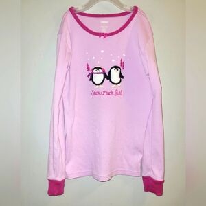 🐧 Vintage Gymboree "Snow Much Fun" Purple Penguin Long Sleeved Cotton PJ Top 12